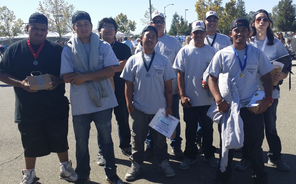 Accurate Trowel Competition with Jane Frederick High School Students